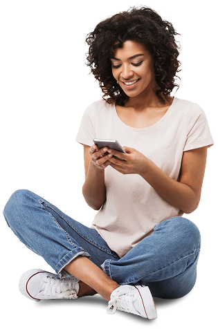 Woman on phone